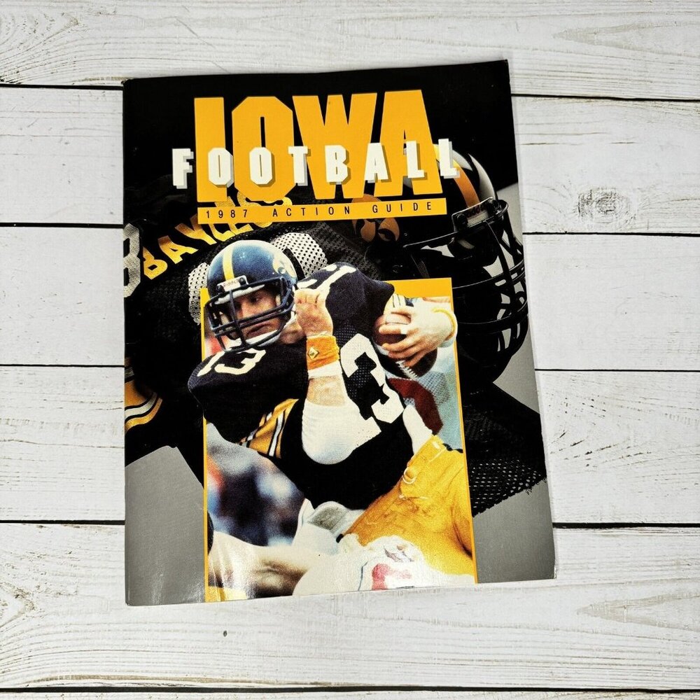 Iowa Hawkeyes Football 1987 Action Guide Vintage Official Program Big Ten NCAA